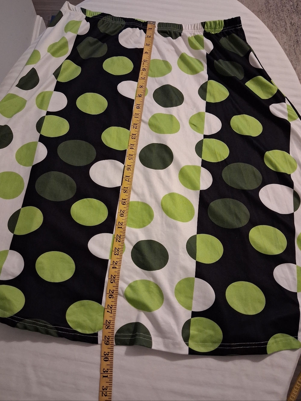 Lime Green And Black Polka Dot Skirt Suit Size 3X - Picture 7 of 16